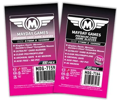 Mayday "Kingdom Death Gambler's Chest" Large Compatible Sleeves (57x100mm)