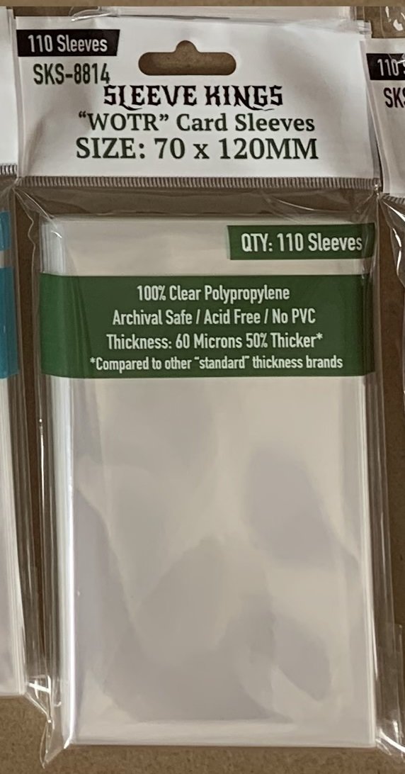 Buy Sleeve Kings Premium Sleeves: "WOTR" Card Sleeves (70 x 120mm) - Pack of 110 only at Bored Game Company.